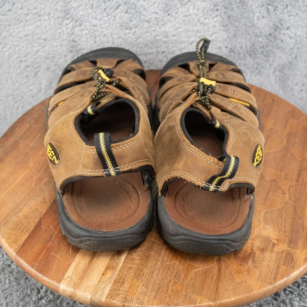Keen Newport Outdoor Trail Waterproof Leather Closed Toe Sandals Brown 13